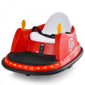 12V Electric Kids Ride On Bumper Car with Flashing Lights for Toddlers-Red