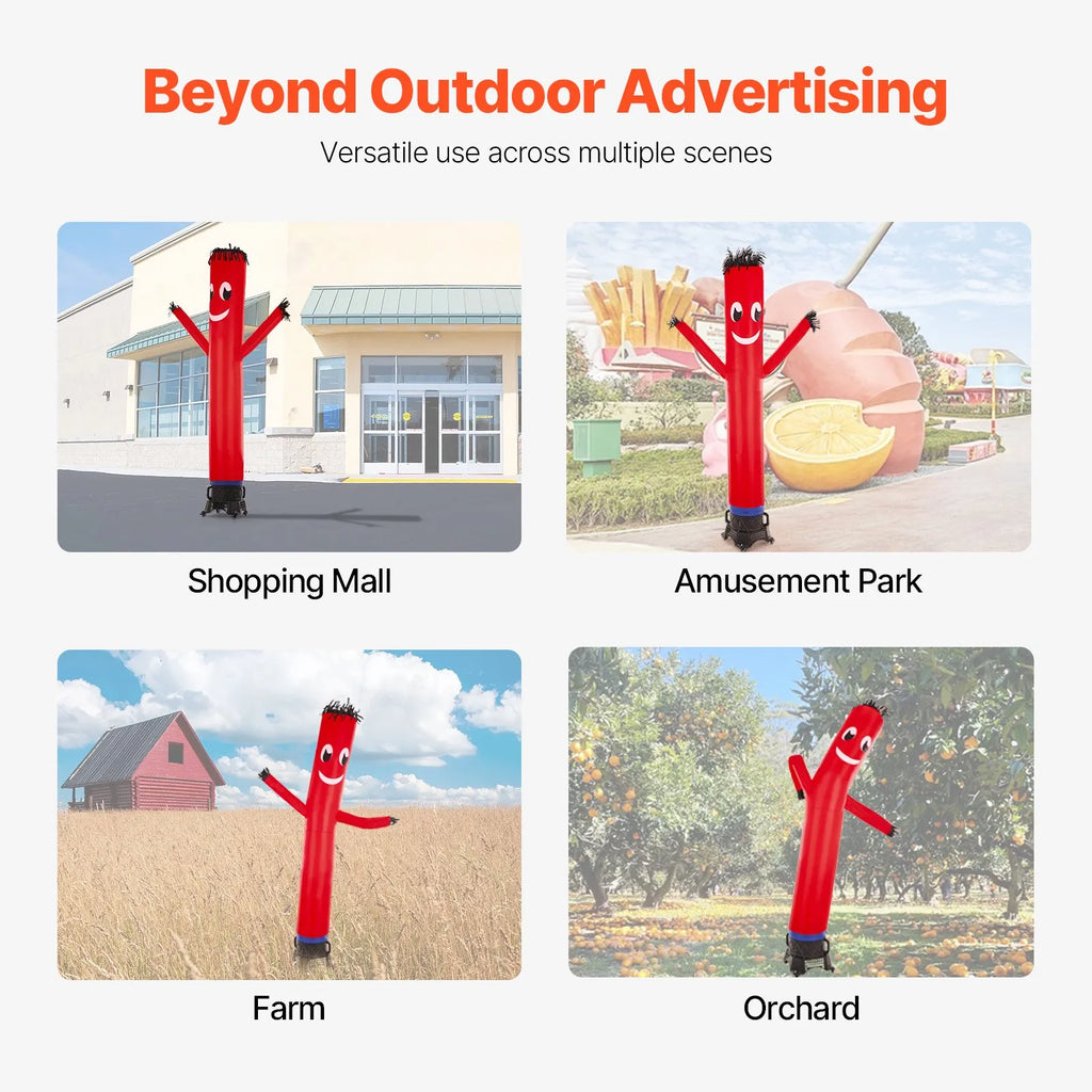 VEVOR 10 ft Air Dancers Wacky Waving Inflatable Tube Man with 9/10 HP Blower Fan
