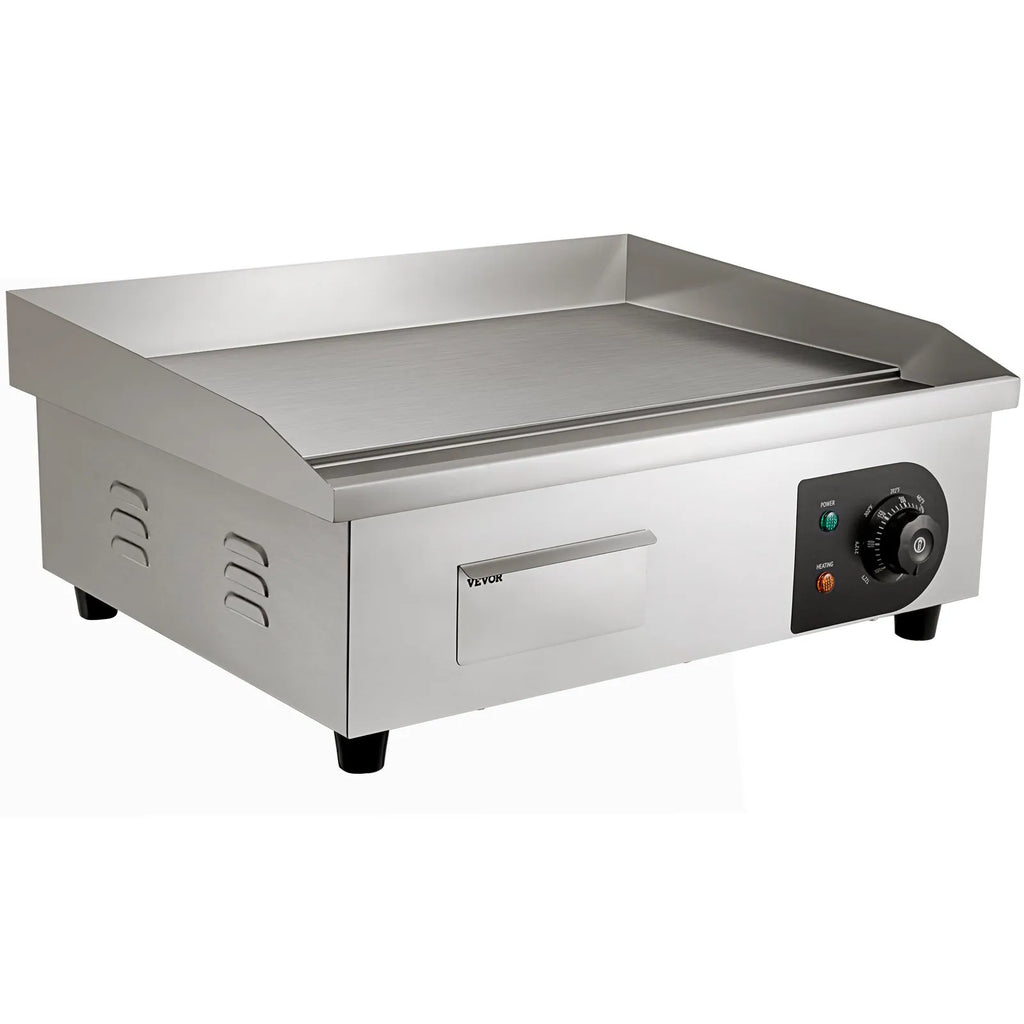 VEVOR 1600W 21" Commercial Electric Countertop Griddle Flat Top Grill Hot Plate