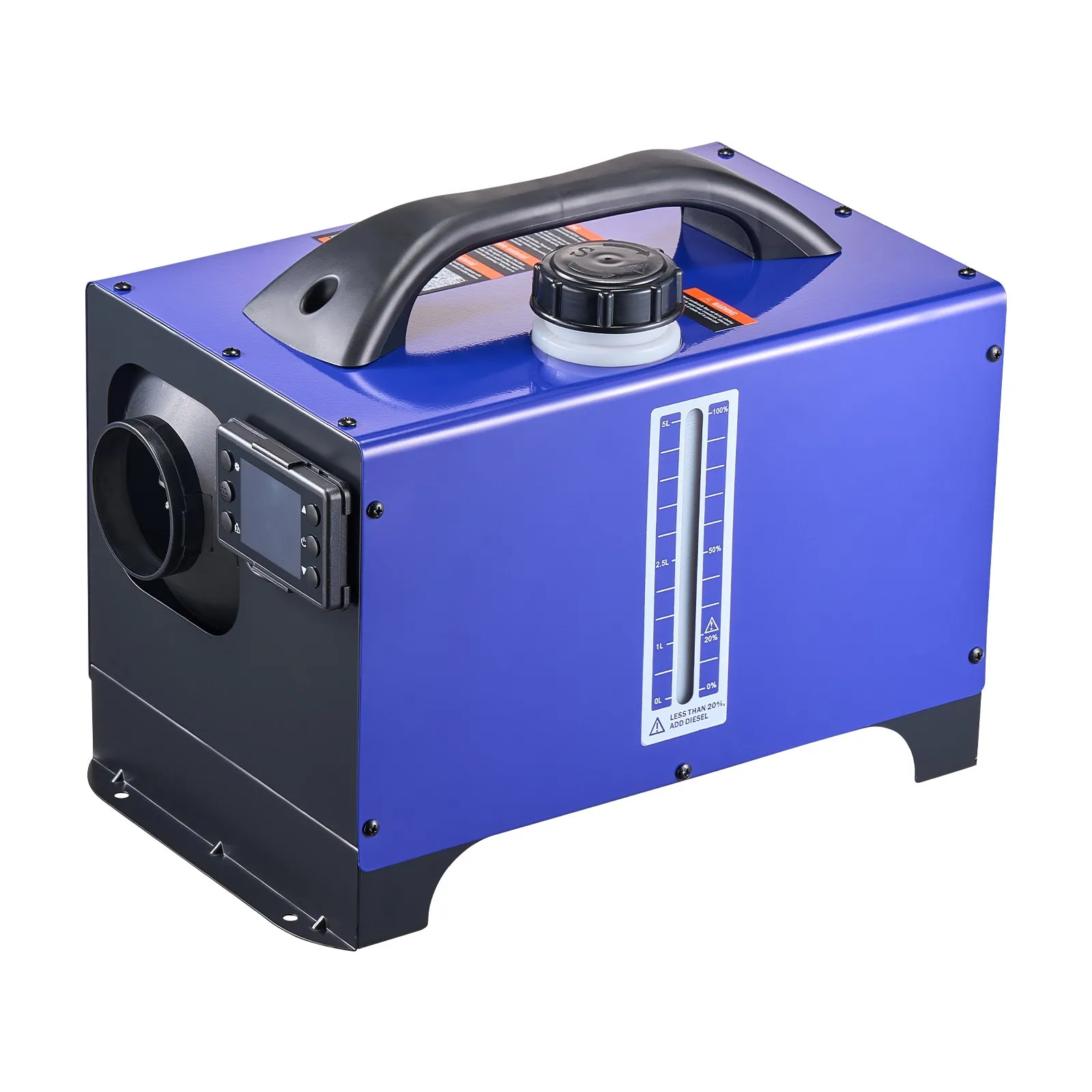 VEVOR Diesel Heater, 8KW, DC 12V/24V, All-in-One Portable Diesel Air Heater with Remote Control and LCD Display, Fast Heating Low Noise, 1.3 Gal Fuel Tank for Vehicles, RVs, Vans, Tractors, and Trucks