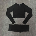 Women's Quick-Drying Nylon Moisture-Wicking Fitness Suit – Long Sleeve Activewear Set