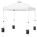 6.6 x 6.6 Feet Outdoor Pop-up Canopy Tent with Roller Bag-White