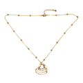 Stacked Heart Necklace In Gold Plate