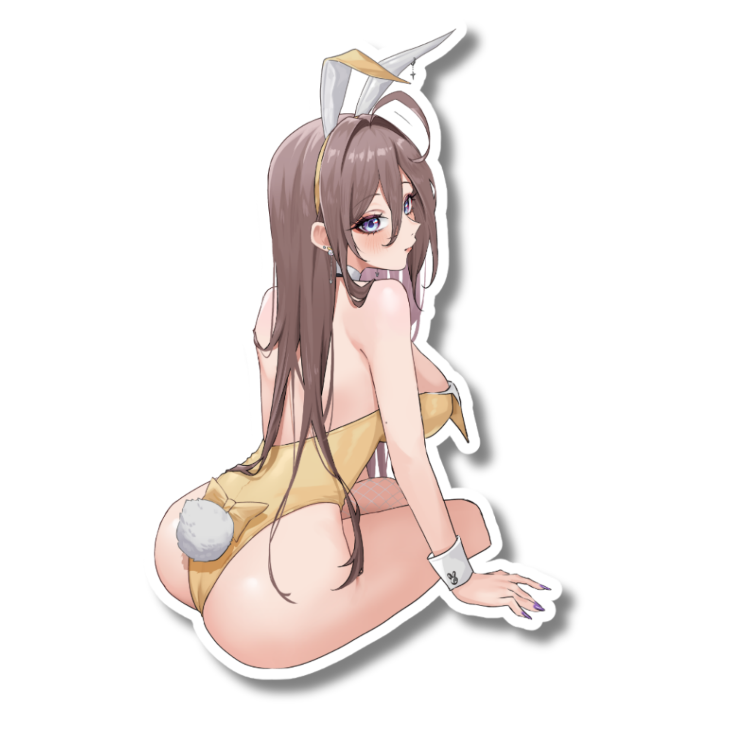 Z7: Nana Bunny Girl (19 - Back View) Sticker