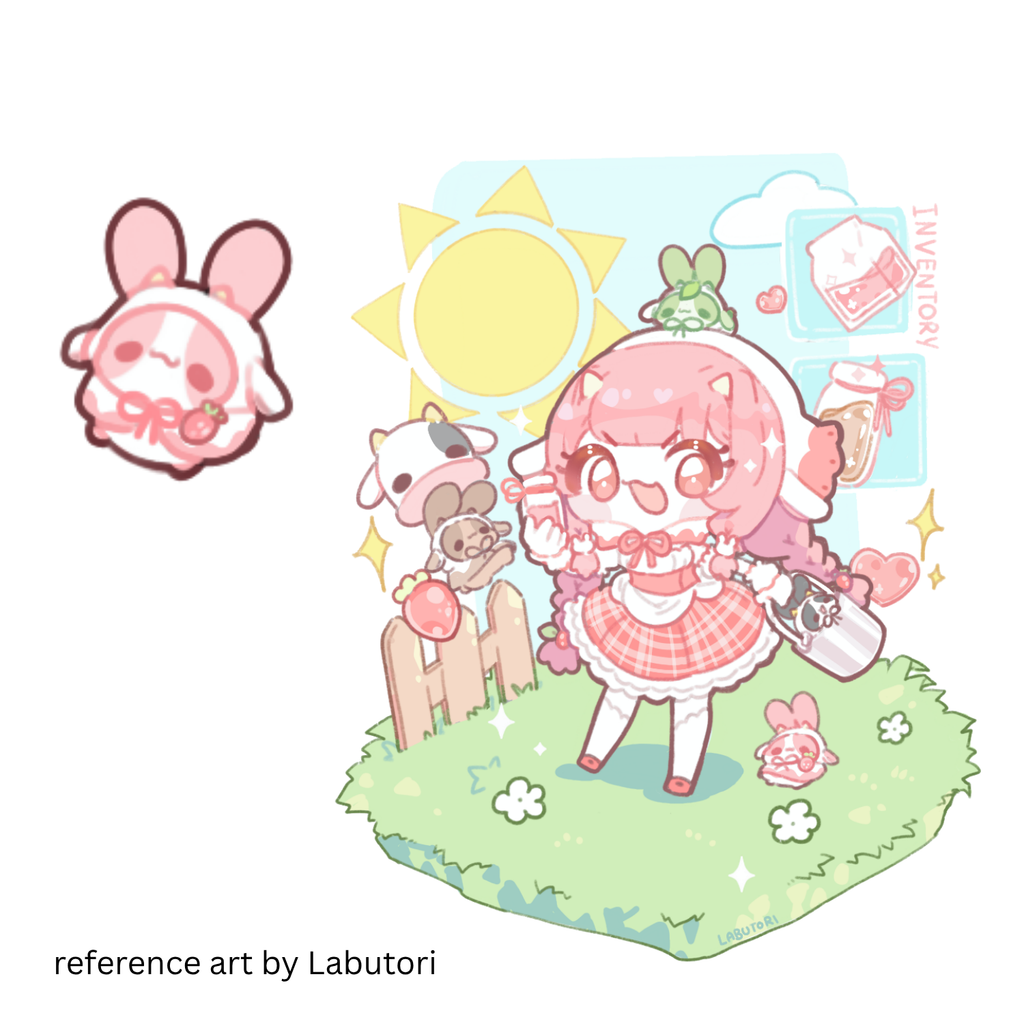 Z7: Moosabean Strawberry (Cream Scented) Sticker