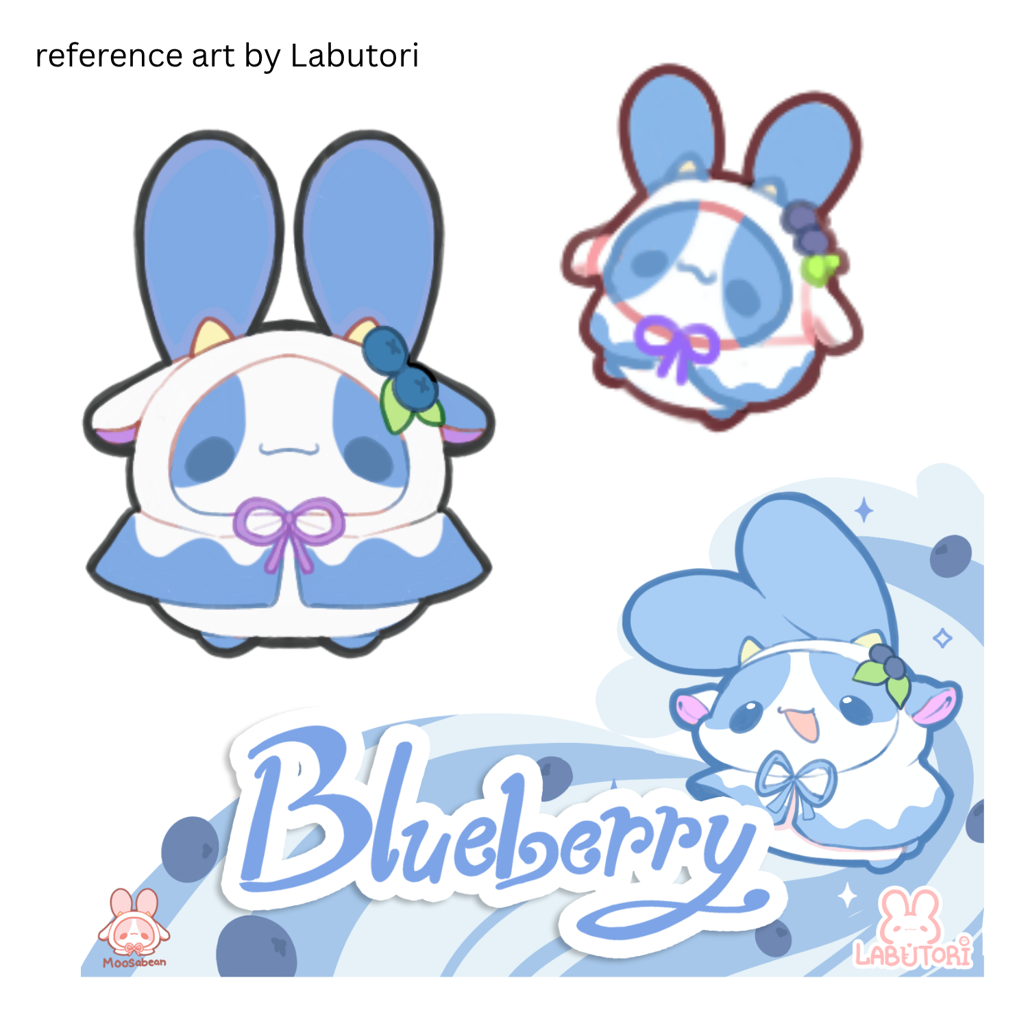 Z7: Moosabean Blueberry (Bubblegum Scented) Sticker