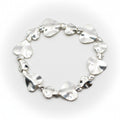 Beaten Heart Bracelet in Silver Plate
