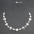 Silver Plate Beaten Heart Necklace