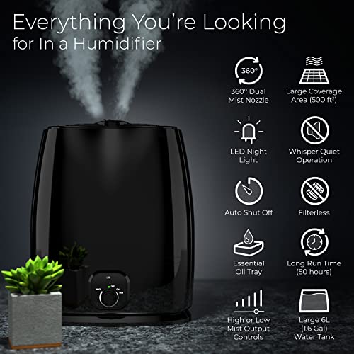 50-Hour Ultrasonic Cool Mist Humidifiers