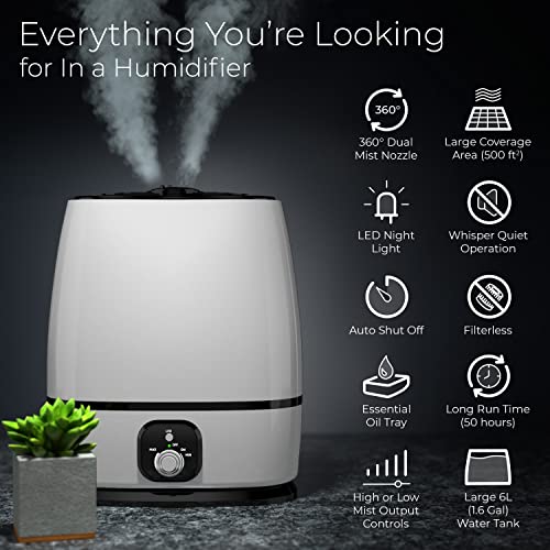 50-Hour Ultrasonic Cool Mist Humidifiers