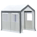 Outsunny Heavy-duty Walk-in Greenhouse 8' x 6' x 7.5' Outdoor Polytunnel for Vegetable Plant Growth Warm House