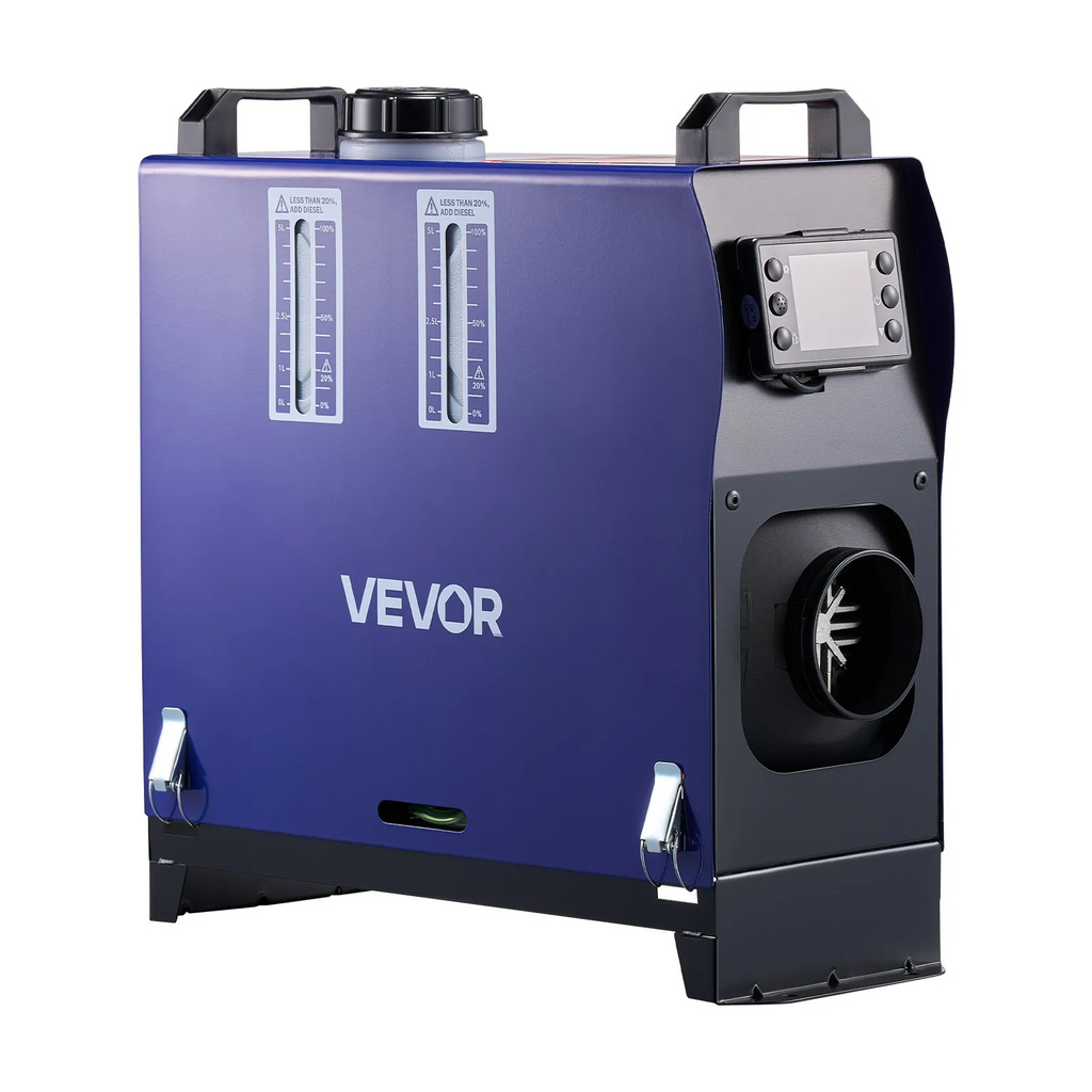 VEVOR Diesel Heater, 8KW, DC 12V/24V, All-in-One Portable Diesel Air Heater with Remote Control and LCD Screen, Fast Heating Low Noise, 1.3 Gal Fuel Tank for Vehicles, Vans, RVs, Campers, and Trucks