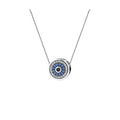 925 Sterling Silver Blue Crystal Evil Eye Necklace | Lucky Eye Neck Chain | Women'S Birthday Gift Fine Jewelry