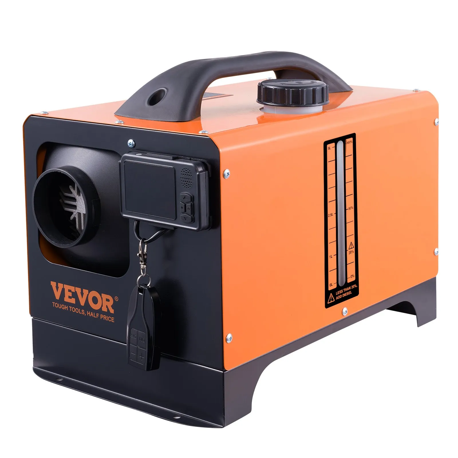 VEVOR 8KW Diesel Air Heater, Bluetooth App Control All-in-One Diesel Heater with Automatic Altitude Adjustment, Remote Control and LCD, Portable Parking Heater for RV, Trailer, Camper Van, Boat