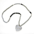 Chunky Wooden Heart Necklace