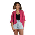 Short Sleeved Cardigan - Pink