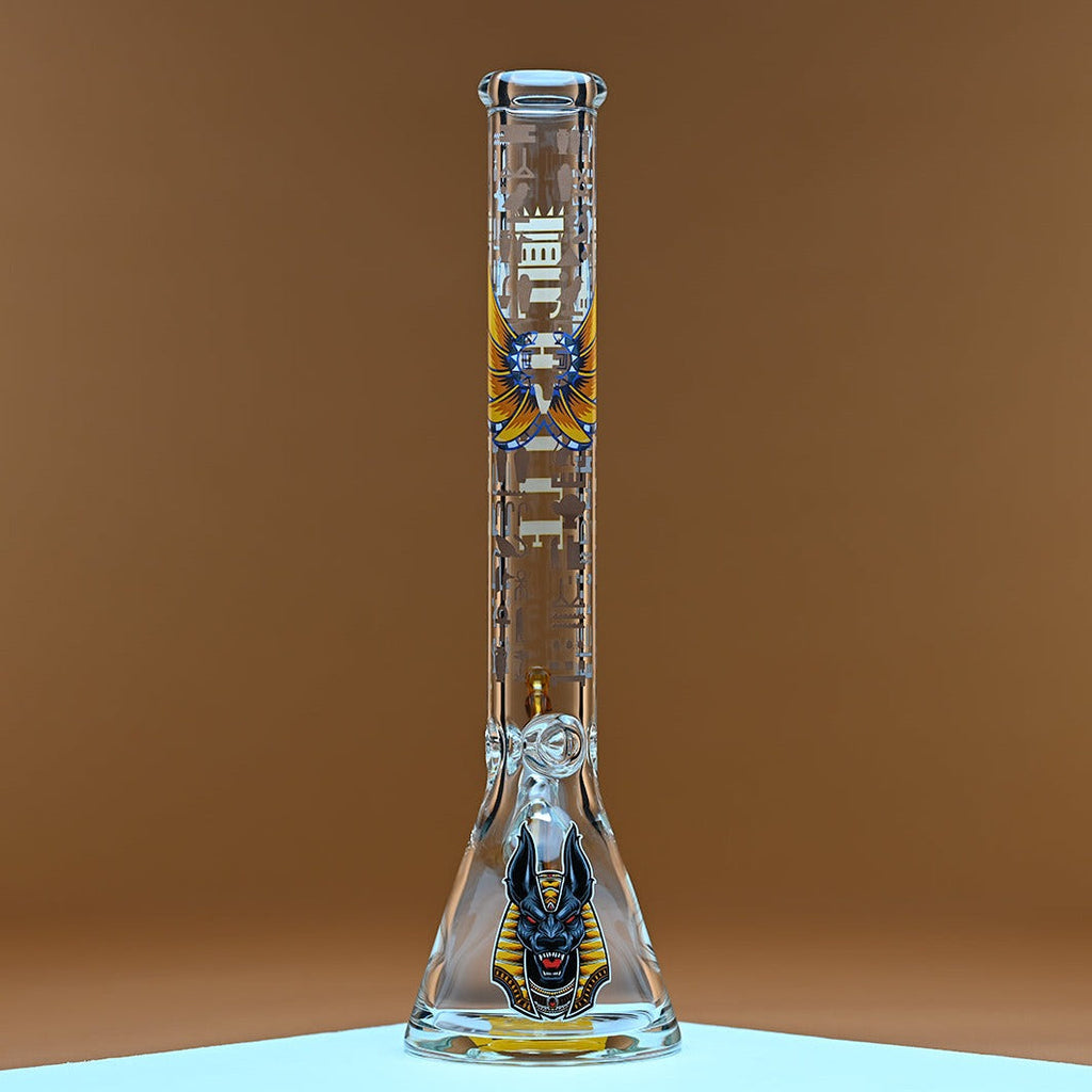 18" Anubis Beaker Bong - 9mm Thick Glass