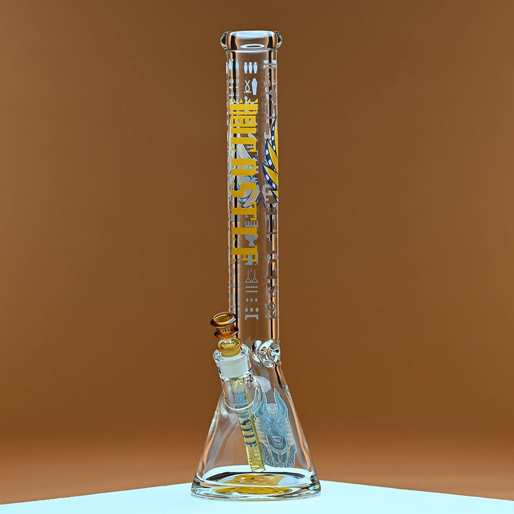 18" Anubis Beaker Bong - 9mm Thick Glass