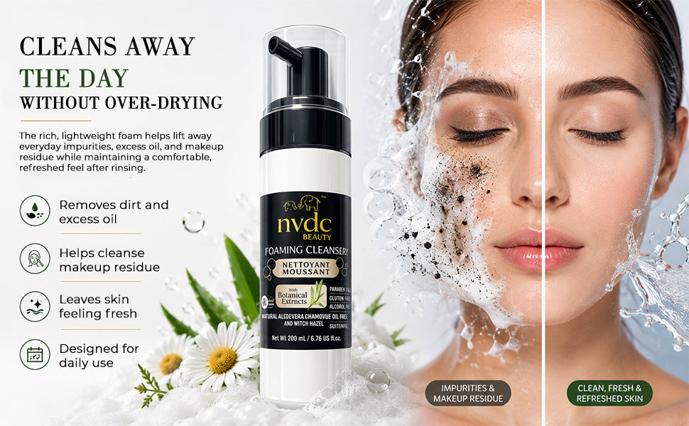 Enriched Face Foaming Cleanser with Chamomile & Witch Hazel