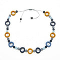 Long Resin Hoop and Disc Necklace
