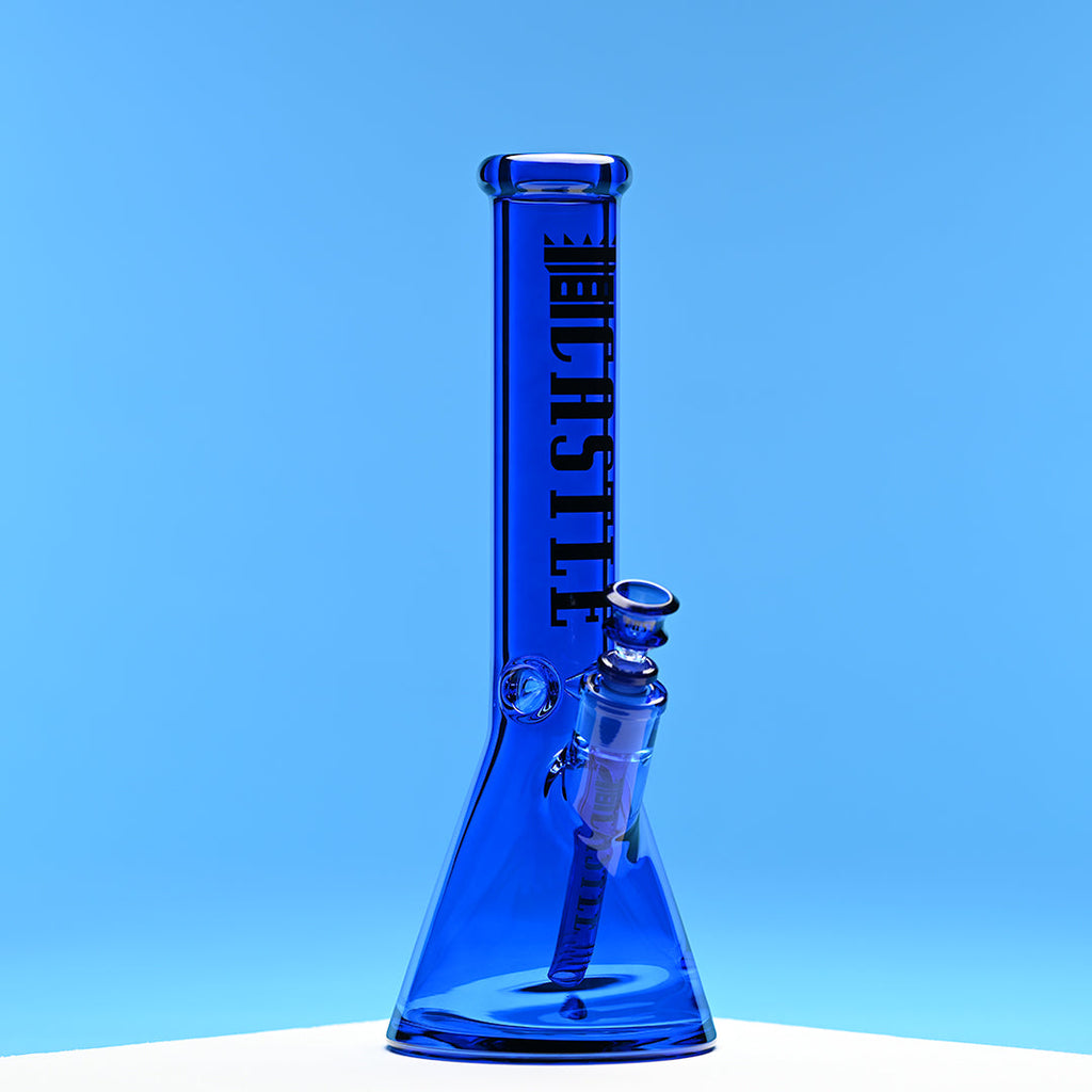 14" Electroplated Beaker Bong – 7mm Heavy Duty Glass