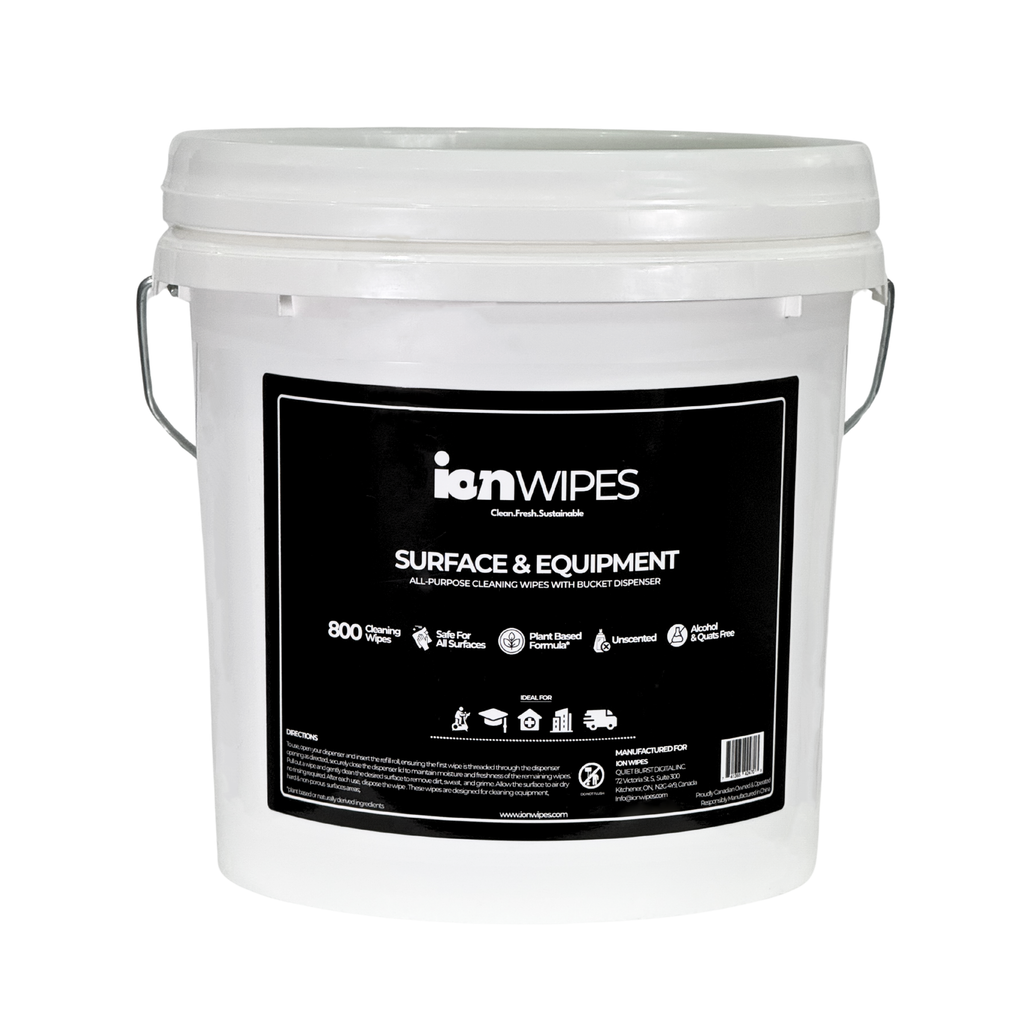 Gym Wipes with Bucket Dispenser | Surface & Equipment Cleaning Wipes - 800ct