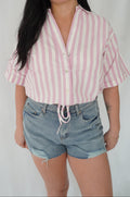 Chemise popsicle - Rayé rose