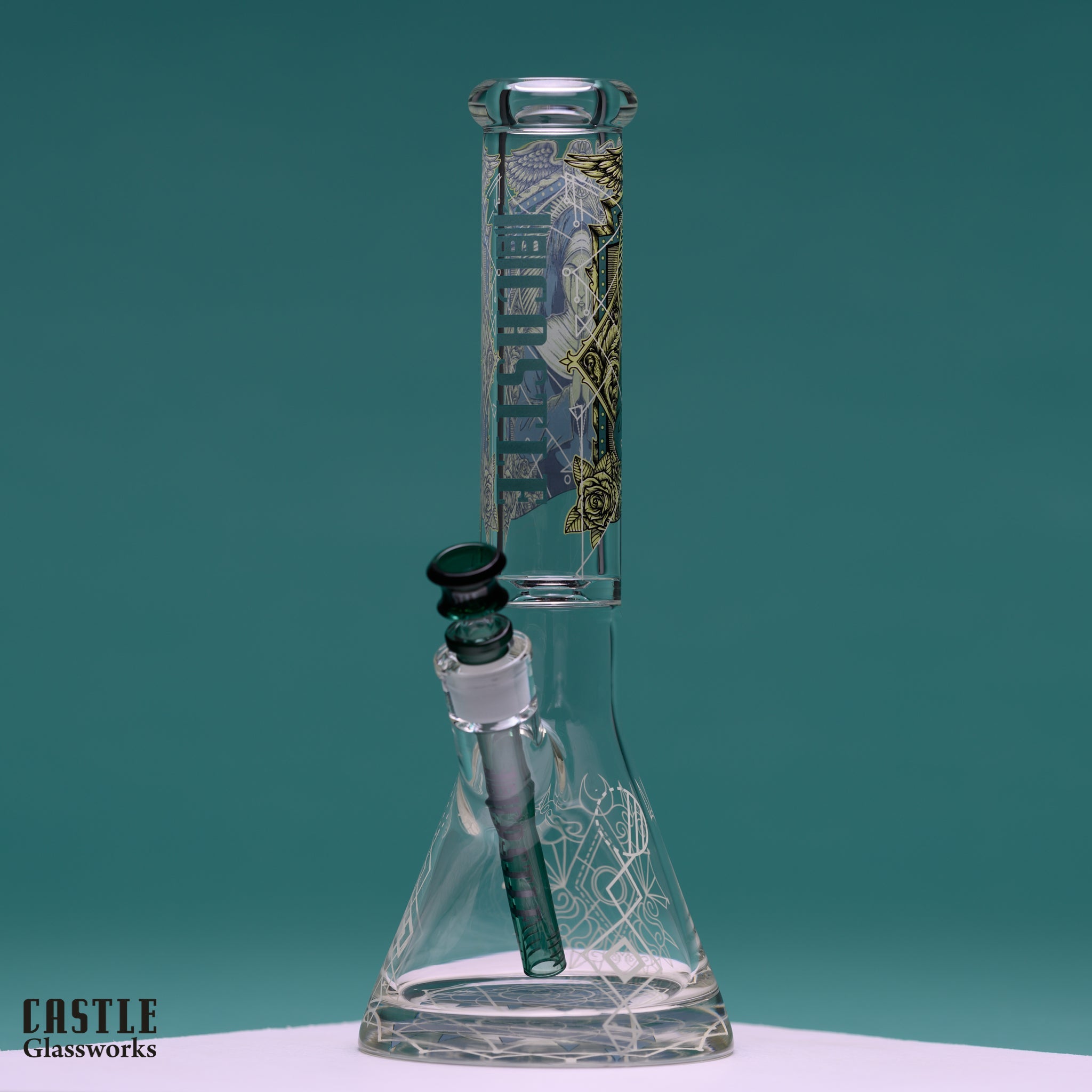 14" Occult Graphic 9mm Beaker Bong