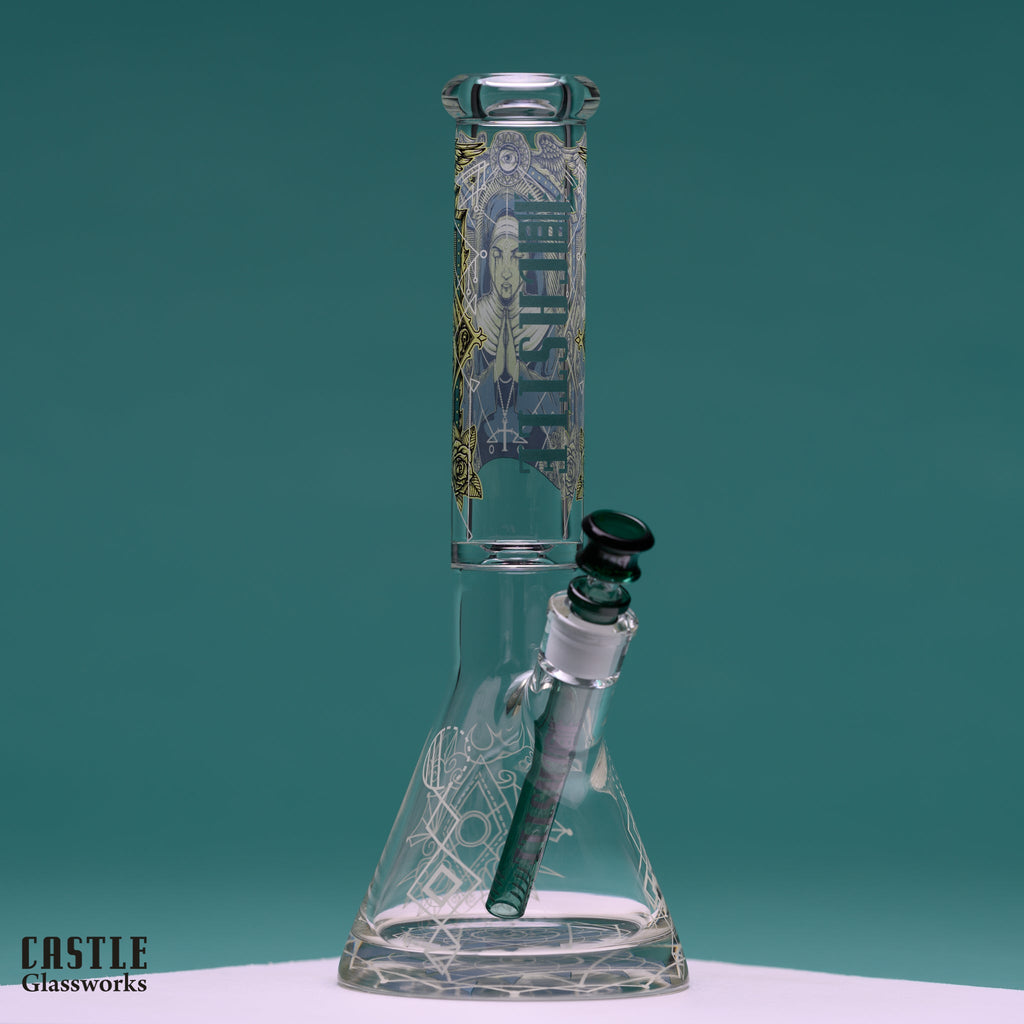 14" Occult Graphic 9mm Beaker Bong