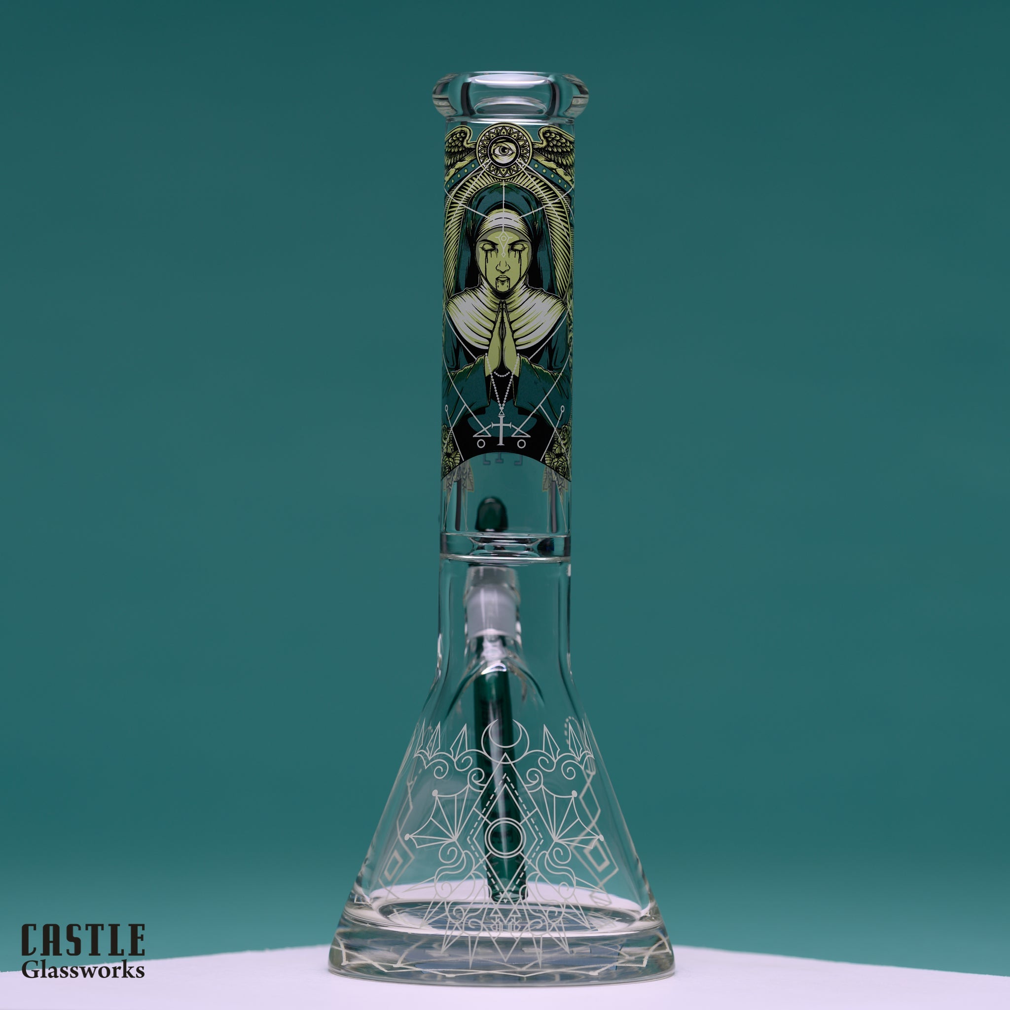 14" Occult Graphic 9mm Beaker Bong