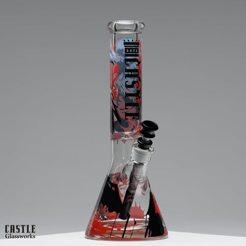 14-Inch Raven Beaker Bong - 9mm Borosilicate Glass