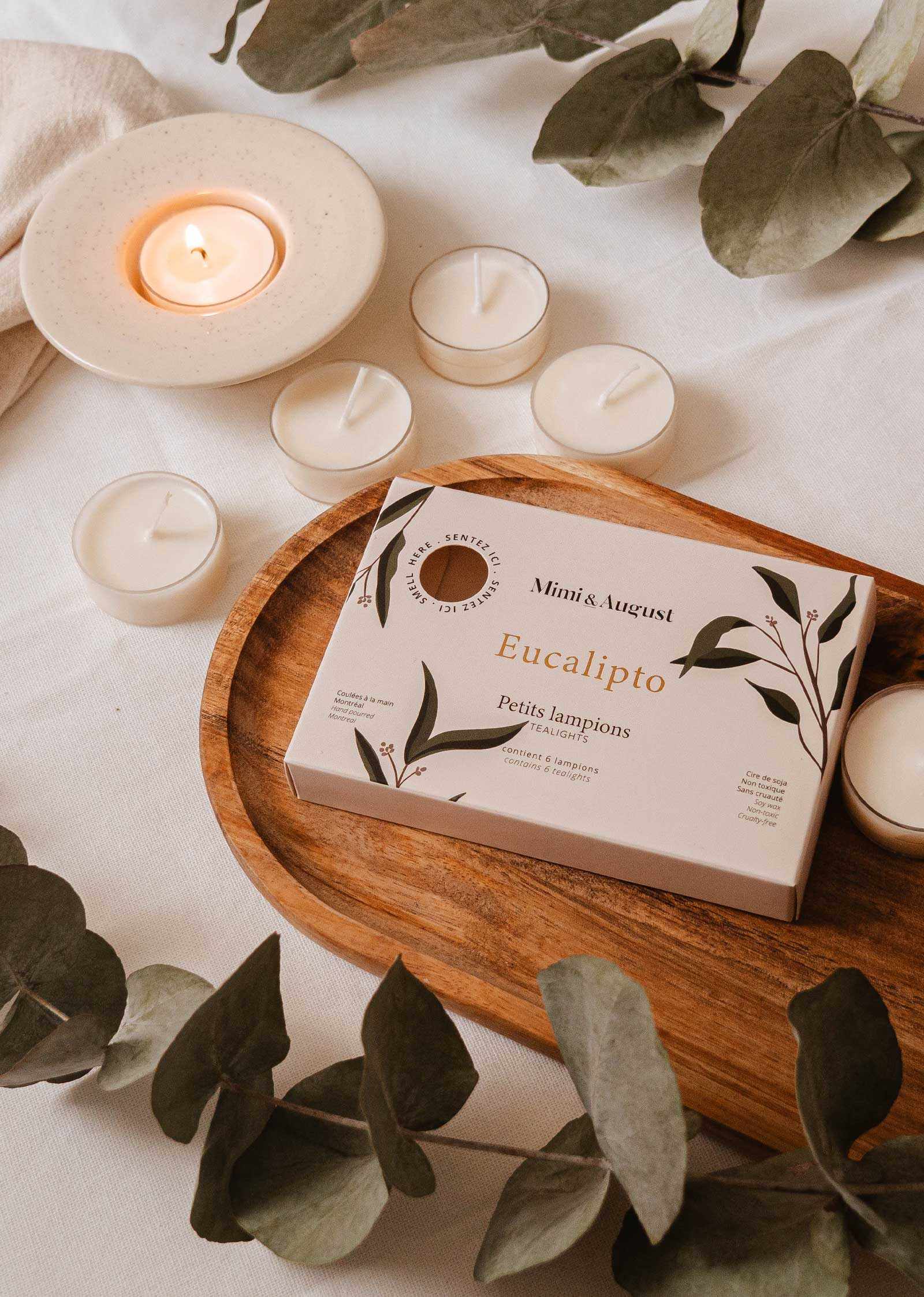 Eucalipto Tealight Candle Set