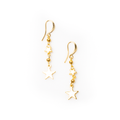 Star Drop Earring In Gold Plate