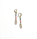 Long Chainlink Earrings with Enamel