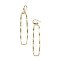 Rectangular Drop Earrings - Gold Plate