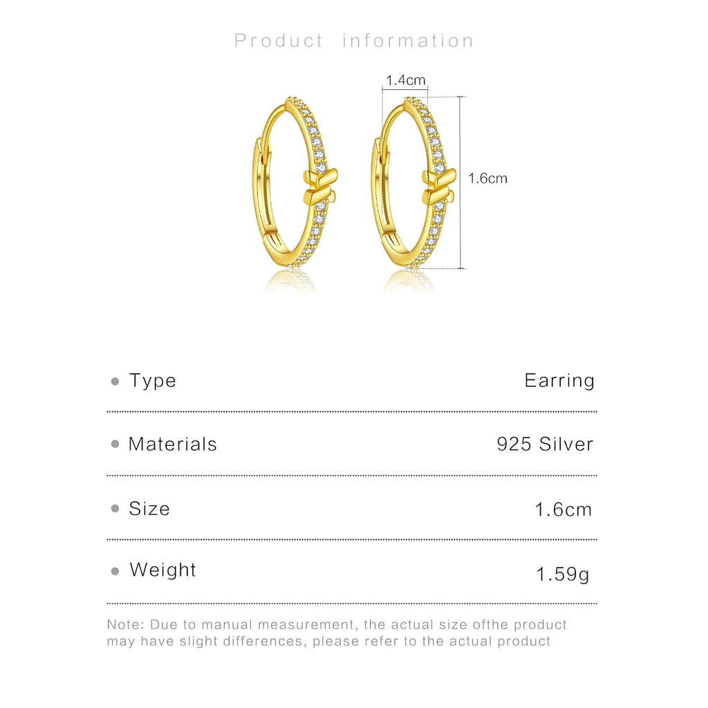 Sterling Silver Knot Hoops Earrings
