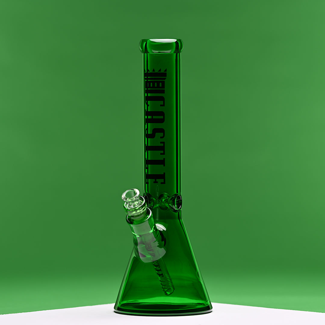 14" Electroplated Beaker Bong – 7mm Heavy Duty Glass