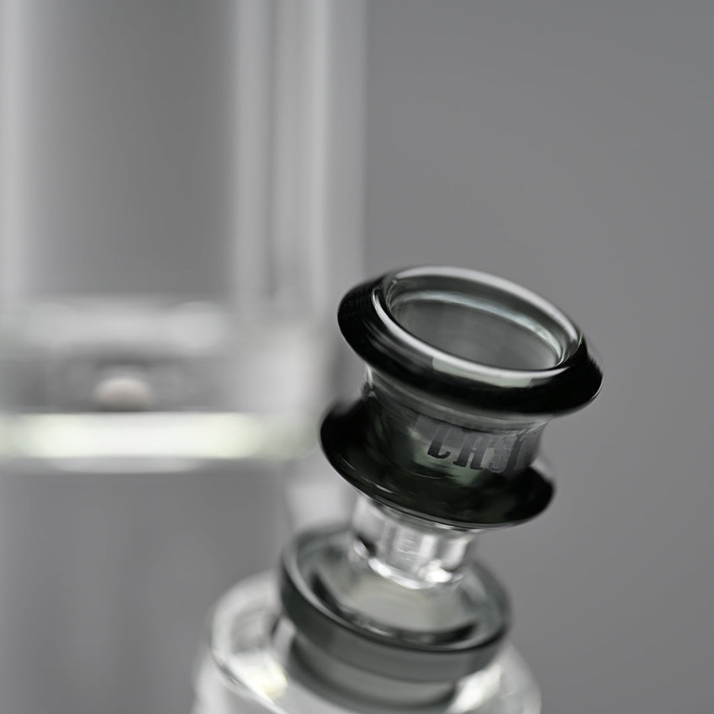 18" 9mm Thick Glass Beaker Bong with Colored Logo