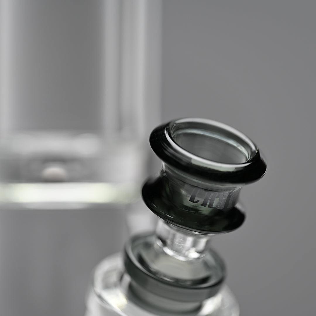 18" 9mm Thick Glass Beaker Bong with Colored Logo