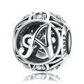 925 Sterling Silver Initial Charm Bead