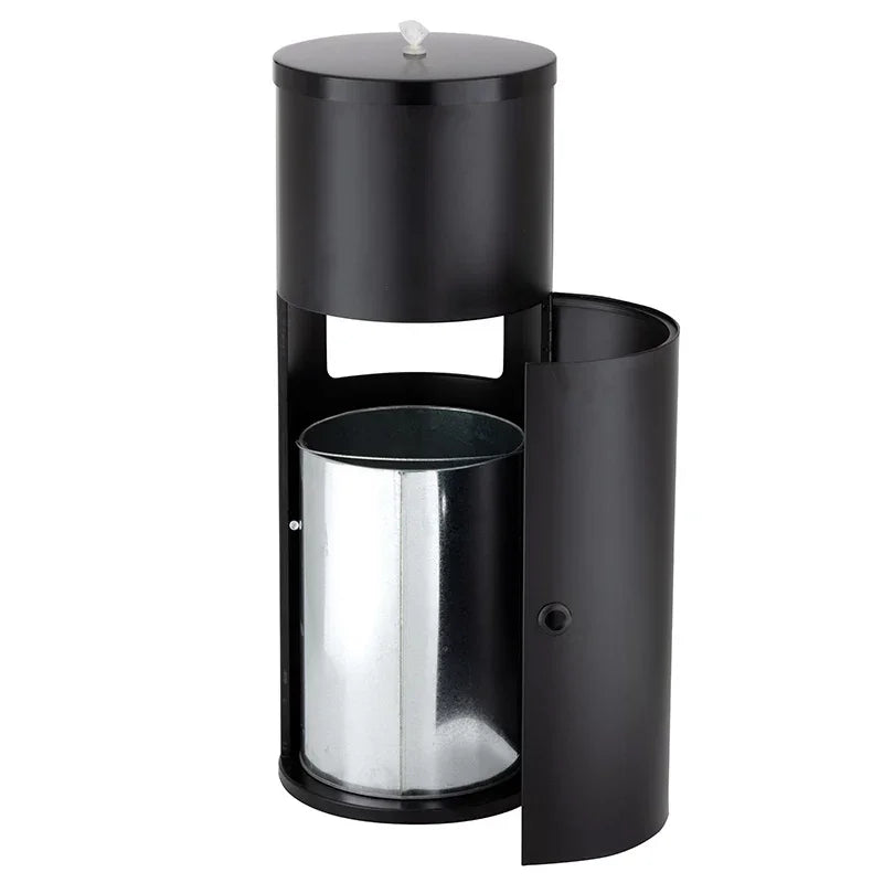 Stainless Steel Floor Standing Wet Wipes Dispenser – Black | Durable & Modern Design