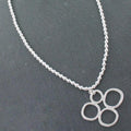 Silver Ball Necklace With Bubble Pendant In Silver Plate