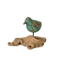 Driftwood Bird Decor - Turquoise