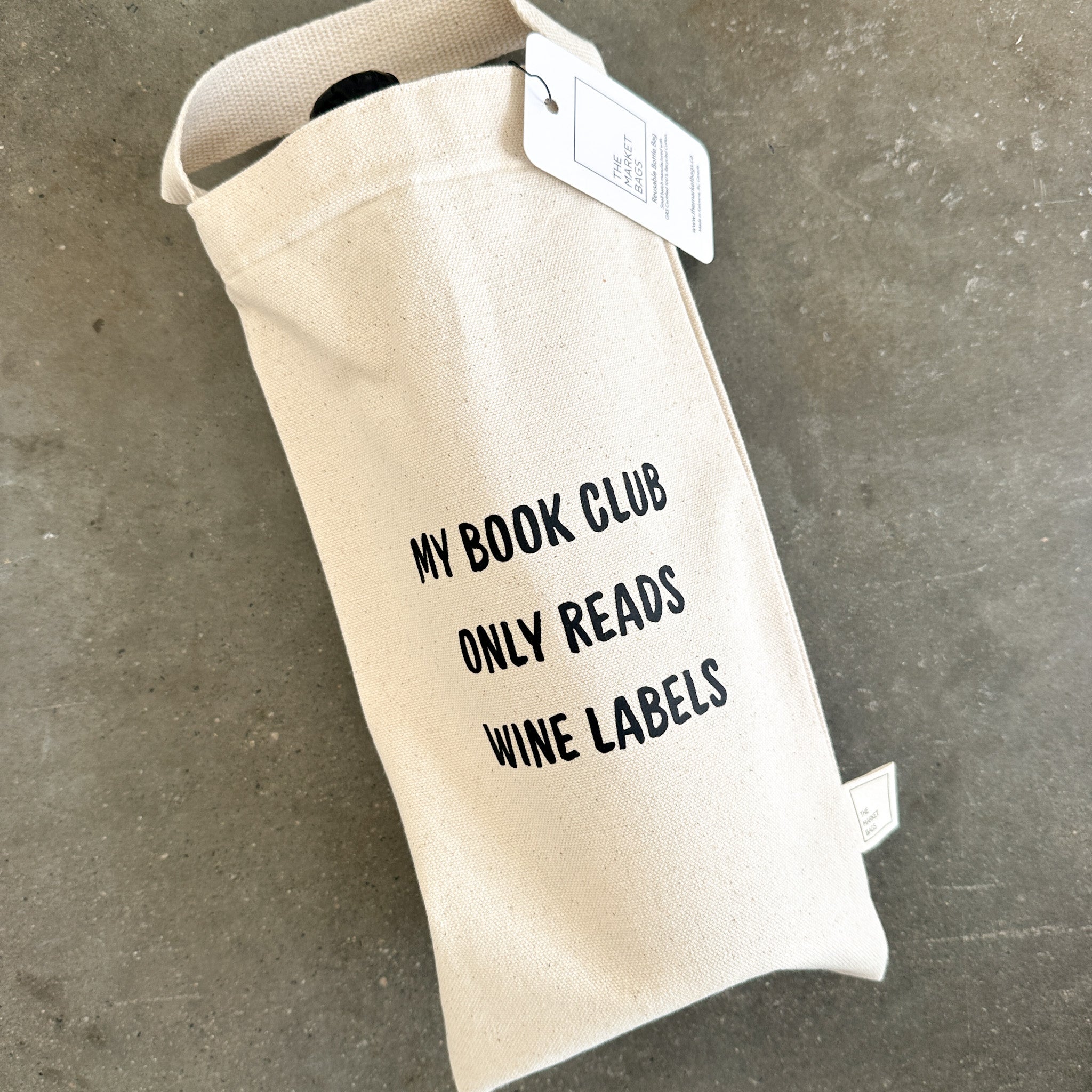 'My Book Club' Reusable Bottle Bag