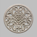 Wooden Round Carved Flower