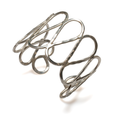 Open Loop Metal Cuff - Silver Colour