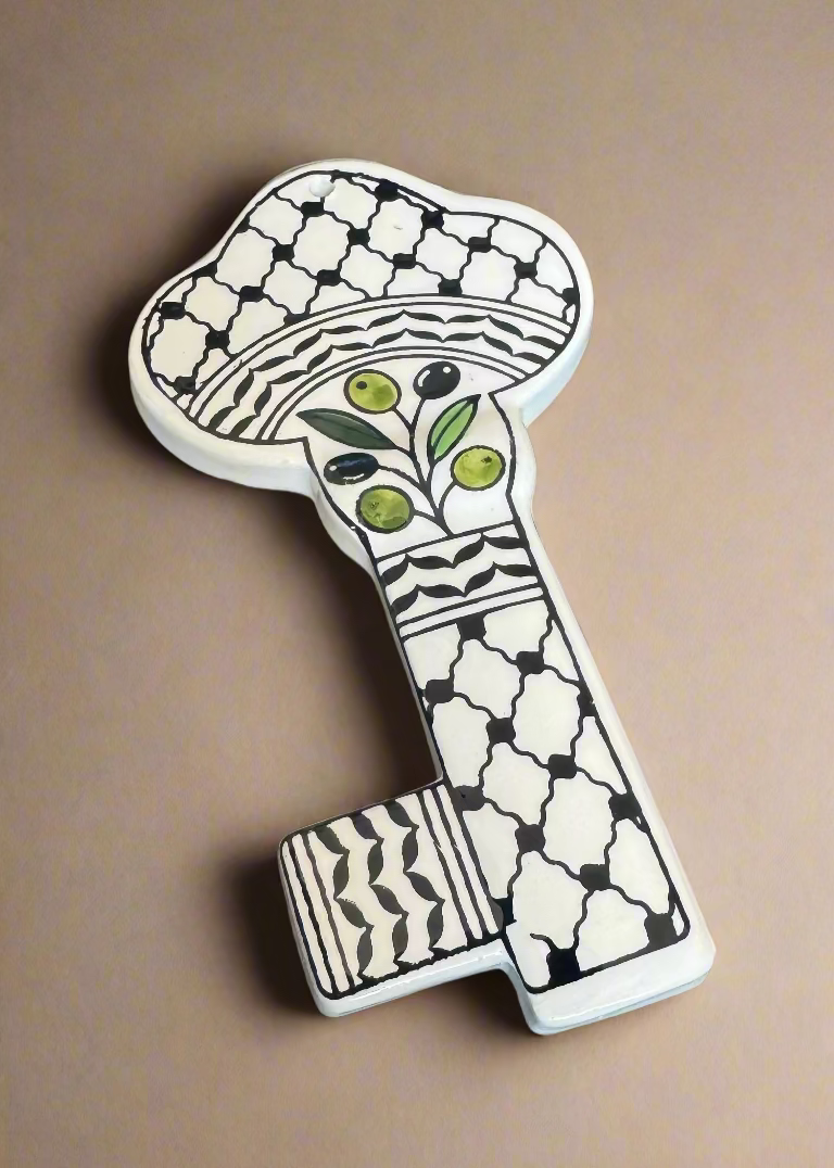 Key of Return Ceramic Wall Decor - Kufiya and Zaytoun