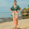 Tie Dye Stripe Maxi Dress - Pink & Grey