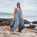 Simple Bone Tie Dye Romper - Grey