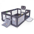 Large Baby Playpen with Mat and Ocean Balls-Dark gray